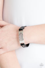 Load image into Gallery viewer, Take The LEAF - Black Leather Bracelet Paparazzi
