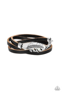 High Spirits - Black Leather Bracelet Paparazzi