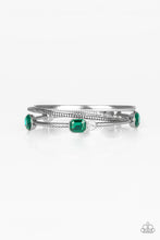 Load image into Gallery viewer, City Slicker Sleek - Green Rhinestone Bracelet Paparazzi
