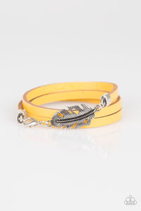 High Spirits - Yellow Leather Bracelet Paparazzi