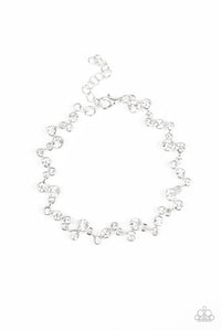 Paparazzi Starlit Stunner - White Rhinestone Bracelet