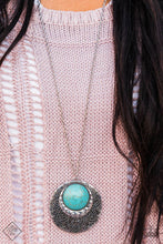 Load image into Gallery viewer, Medallion Meadow Turquoise Necklace Paparazzi
