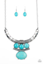 Load image into Gallery viewer, Commander In CHIEFETTE - Blue Turquoise Necklace Paparazzi
