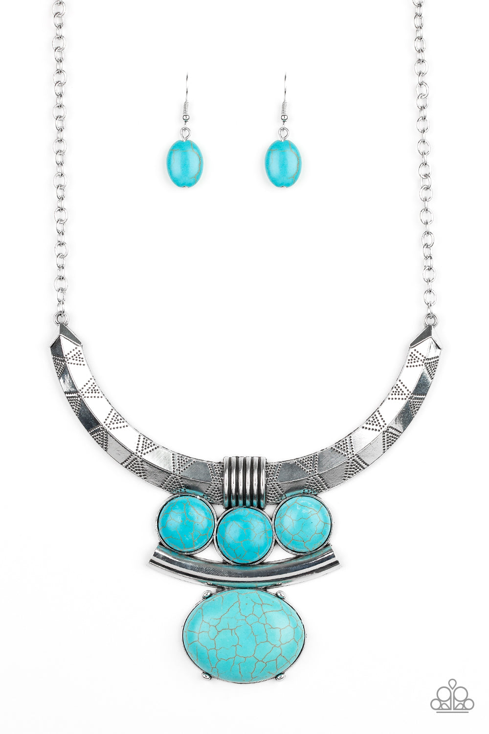 Commander In CHIEFETTE - Blue Turquoise Necklace Paparazzi