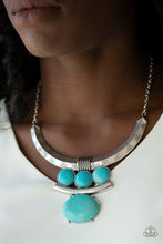 Load image into Gallery viewer, Commander In CHIEFETTE - Blue Turquoise Necklace Paparazzi
