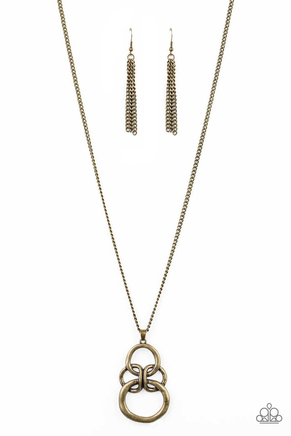 Paparazzi Courageous Contour - Brass Necklace