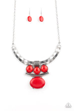 Load image into Gallery viewer, Commander In CHIEFETTE - Red Stone Necklace Paparazzi
