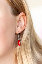 Load image into Gallery viewer, Commander In CHIEFETTE - Red Stone Necklace Paparazzi
