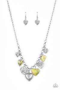 Grow Love - Yellow Heart Necklace Paparazzi