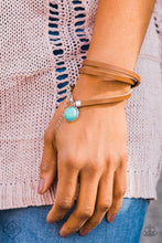 Load image into Gallery viewer, Tranquil Trekker-Turquoise Leather Bracelet Paparazzi
