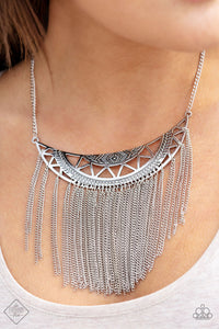 Empress Excursion - Silver Tassel Necklace Paparazzi