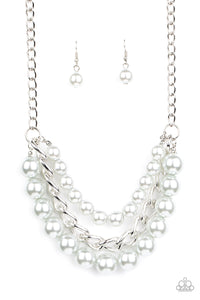 Empire State Empress - Silver Pearl Necklace Paparazzi