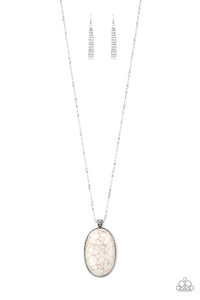 Stone Stampede - White Stone Necklace Paparazzi