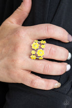 Load image into Gallery viewer, Floral Crowns - Yellow Ring Paparazzi
