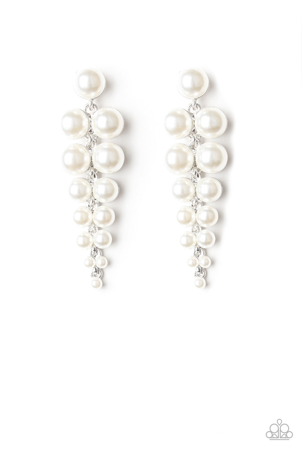 Totally Tribeca - White Pear Earring Paparazzi