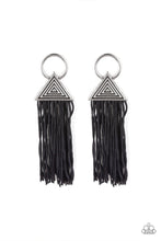 Load image into Gallery viewer, Oh My GIZA - Black Tassel Earring Paparazzi
