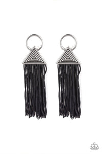 Oh My GIZA - Black Tassel Earring Paparazzi