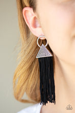 Load image into Gallery viewer, Oh My GIZA - Black Tassel Earring Paparazzi
