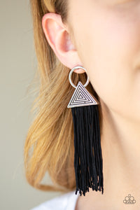 Oh My GIZA - Black Tassel Earring Paparazzi