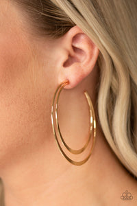 Last HOOP-rah - Gold Hoop Earring Paparazzi