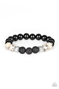 Mantra - Black Lava Bead Bracelet Paparazzi