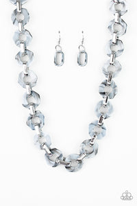 Fashionista Fever - Silver Acrylic Necklace Paparazzi