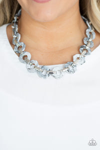 Fashionista Fever - Silver Acrylic Necklace Paparazzi