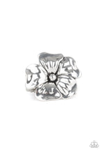 Load image into Gallery viewer, Tropical Gardens - Silver Flower Ring Paparazzi
