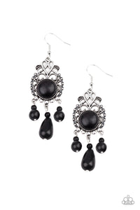 Stone Bliss - Black Stone Earring Paparazzi