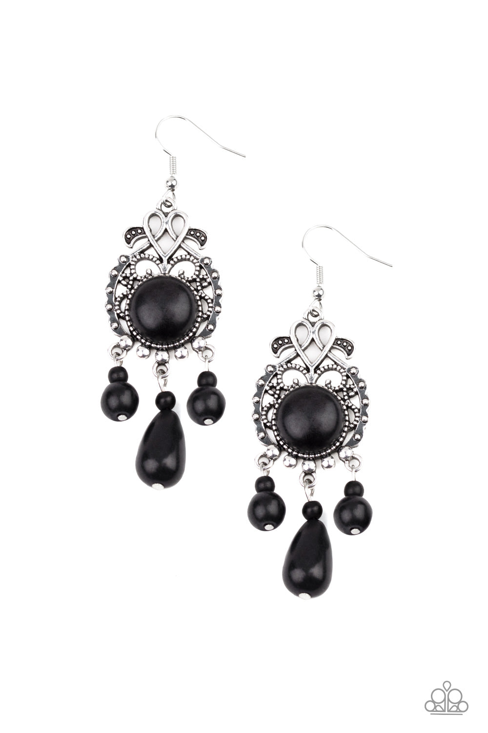 Stone Bliss - Black Stone Earring Paparazzi