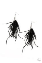 Load image into Gallery viewer, Showstopping Showgirl - Black Feather Earring Paparazzi
