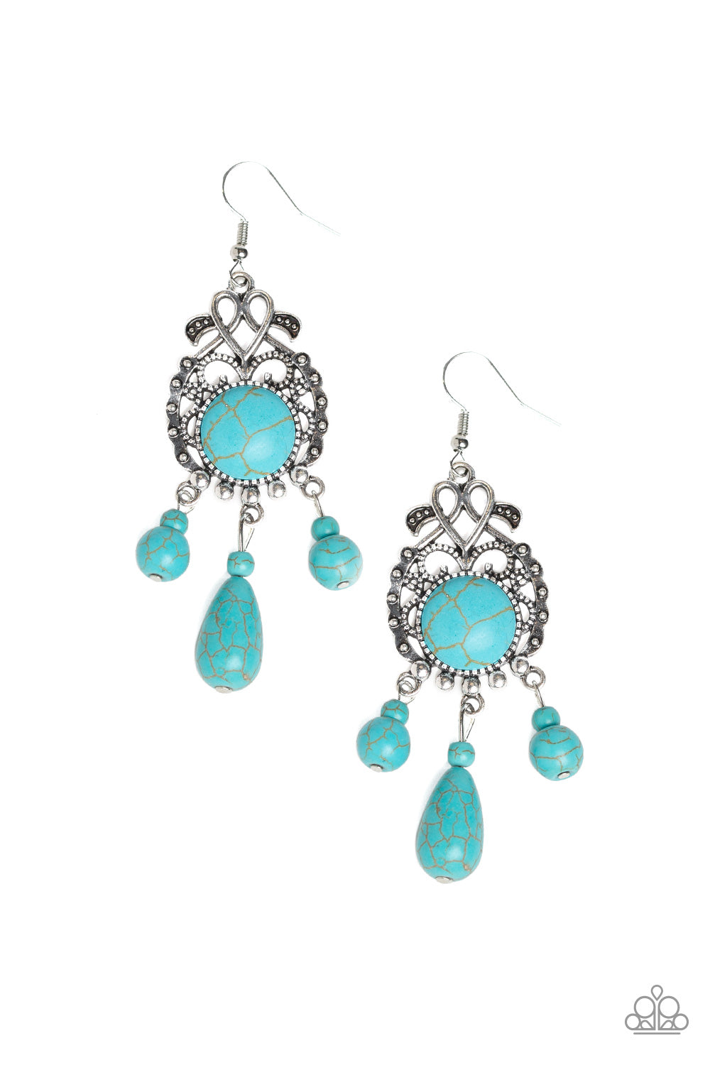 Stone Bliss - Blue Stone Earring Paparazzi