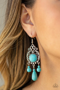 Stone Bliss - Blue Stone Earring Paparazzi