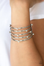 Load image into Gallery viewer, Sugarlicious Sparkle - White Cuff Bracelet Paparazzi
