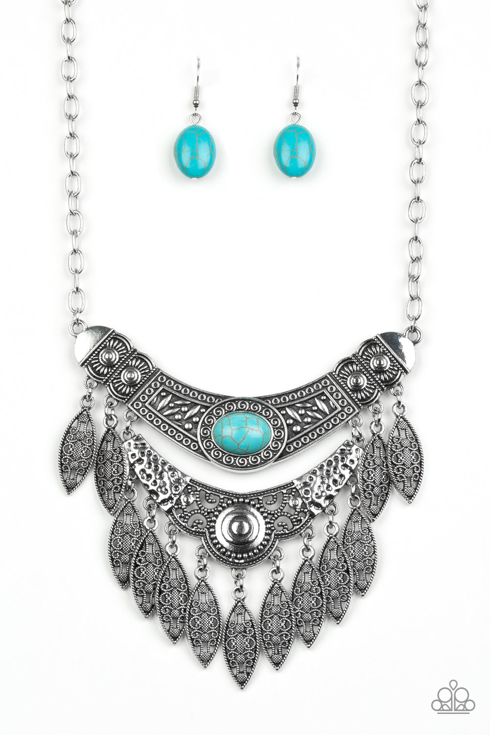 Island Queen - Blue Turquoise Necklace Paparazzi