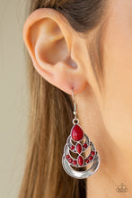 Load image into Gallery viewer, Boho Brilliance - Red Earring Paparazzi
