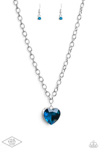 Flirtatiously Flashy - Blue Rhinestone Necklace Paparazzi