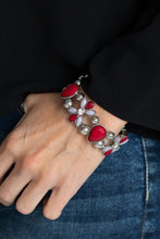 Load image into Gallery viewer, Fabulously Flourishing - Red Bracelet Paparazzi
