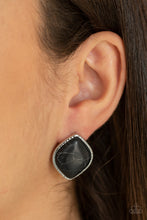 Load image into Gallery viewer, Marble Marvel - Black Post Earring Paparazzi
