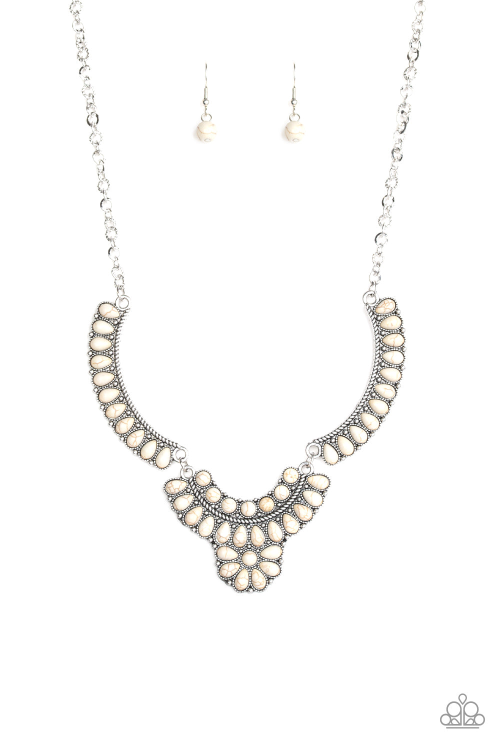 Omega Oasis - White Stone Necklace Paparazzi