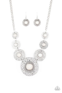 Tiger Trap - White Stone Necklace Paparazzi