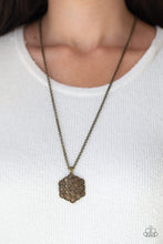 Load image into Gallery viewer, Paparazzi East Coast Elixir - Brass Brown Necklace

