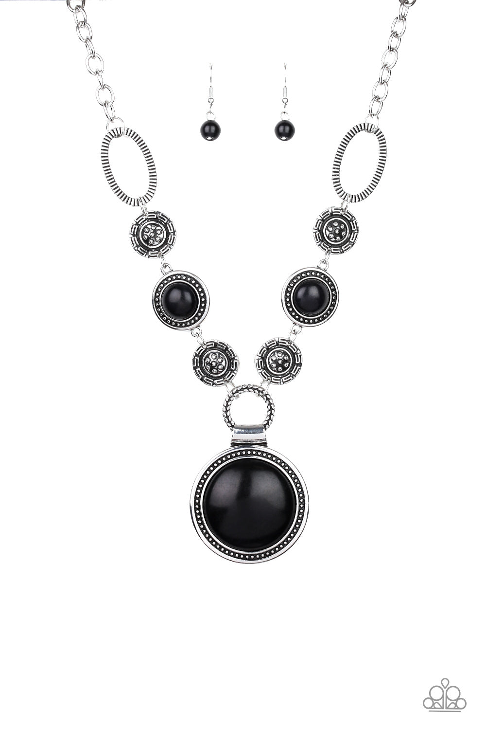 Sedona Drama - Black Stone Necklace Paparazzi