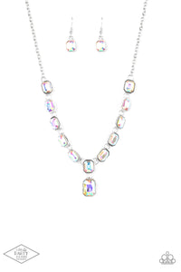 Paparazzi The Right To Remain Sparkly - Multi Iridescent Necklace