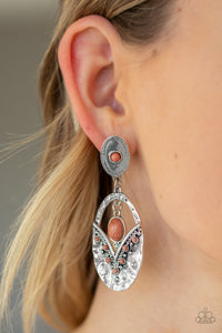 Terra Tribute - Brown Stone Earring Paparazzi