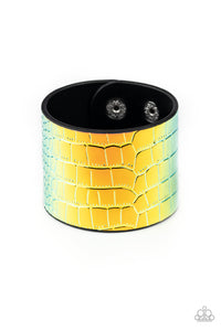 Chroma Croc - Multi Leather Bracelet Paparazzi