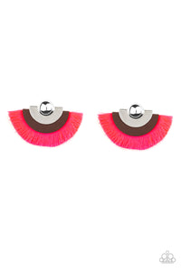 Fan The FLAMBOYANCE - Pink Earring Paparazzi