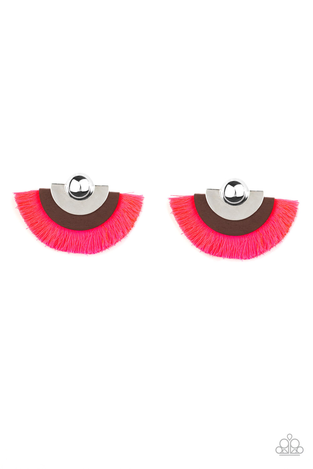 Fan The FLAMBOYANCE - Pink Earring Paparazzi