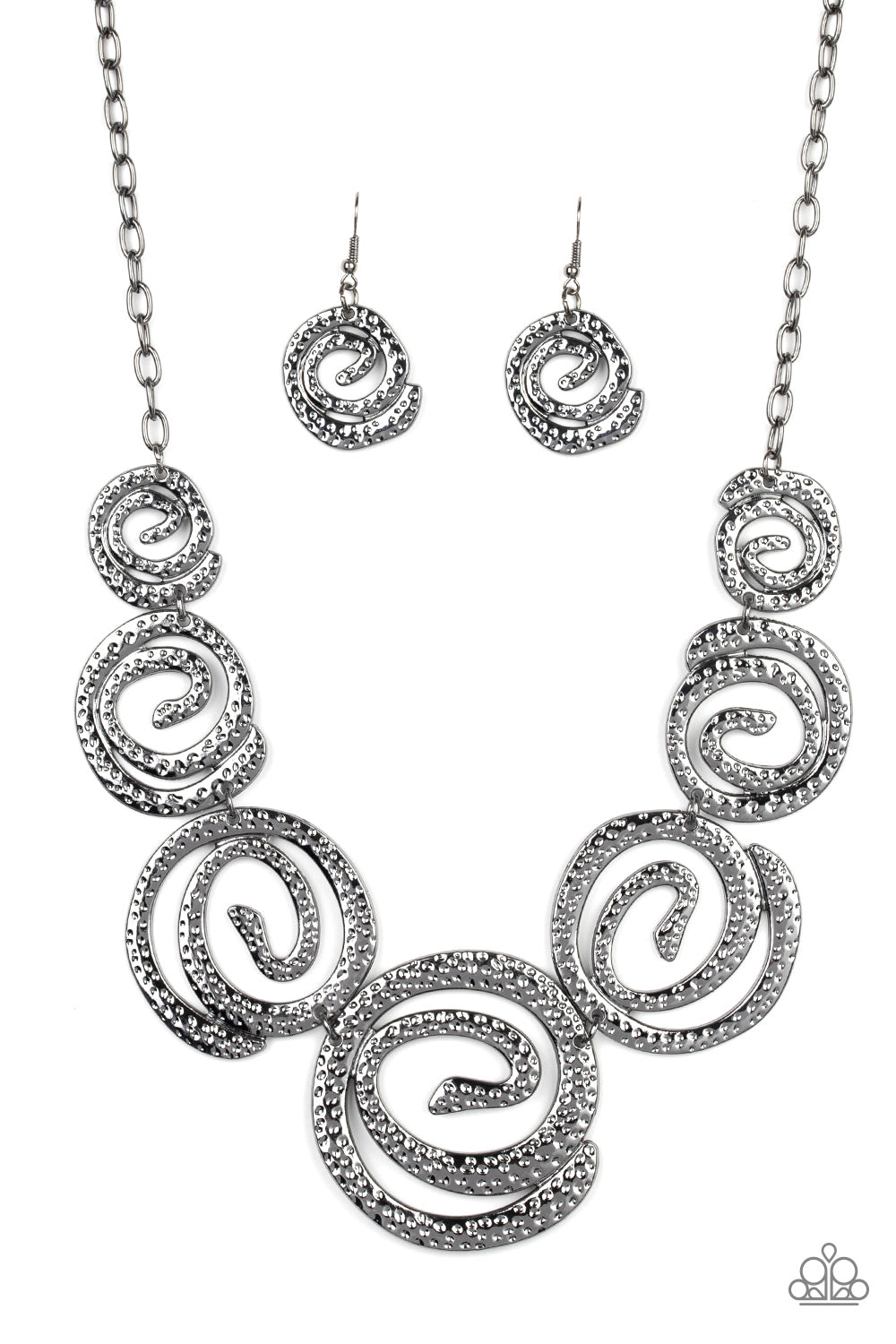 Statement Swirl - Black Necklace Paparazzi