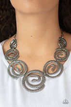 Load image into Gallery viewer, Statement Swirl - Black Necklace Paparazzi
